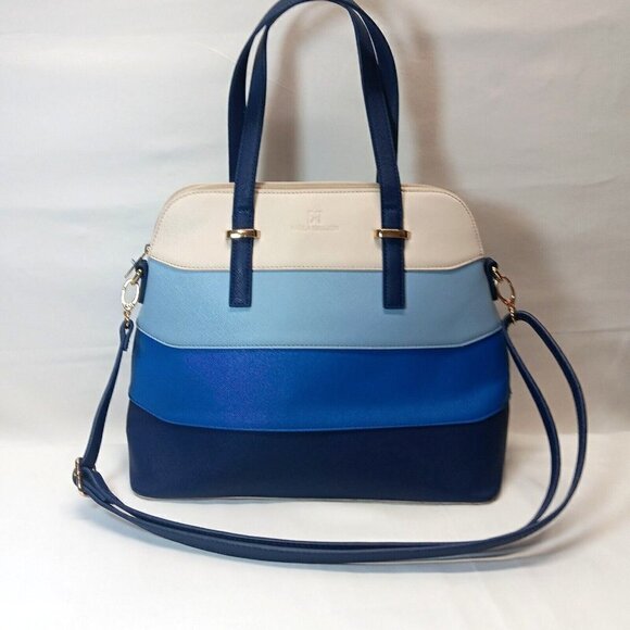 Karla Hanson Dome Shaped Grace Women's Satchel Bag Blutone - Picture 1 of 14